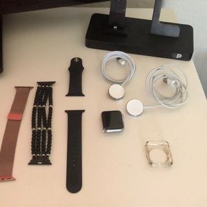Apple Watch. iphone/apple watch dock.